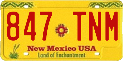 NM license plate 847TNM