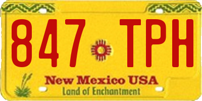 NM license plate 847TPH