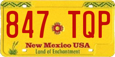 NM license plate 847TQP