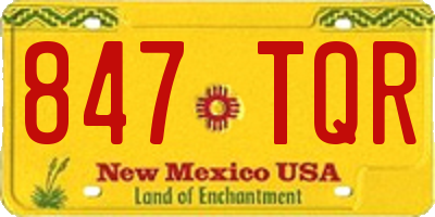 NM license plate 847TQR
