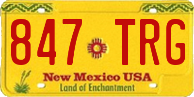 NM license plate 847TRG