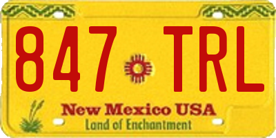 NM license plate 847TRL