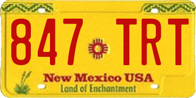 NM license plate 847TRT