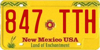 NM license plate 847TTH