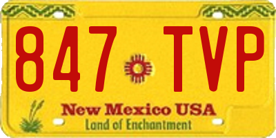 NM license plate 847TVP