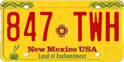 NM license plate 847TWH