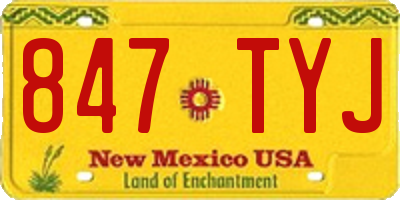 NM license plate 847TYJ