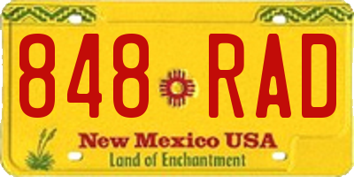 NM license plate 848RAD