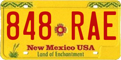 NM license plate 848RAE