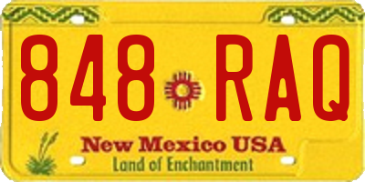 NM license plate 848RAQ