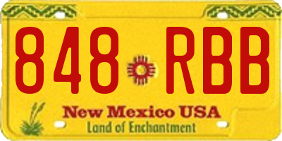 NM license plate 848RBB