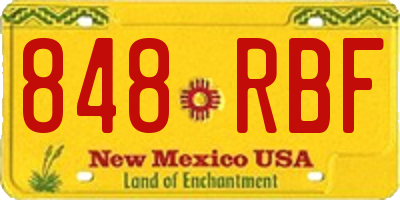 NM license plate 848RBF