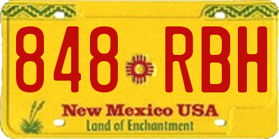 NM license plate 848RBH