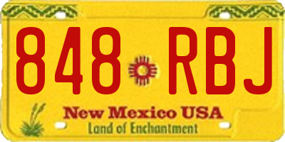 NM license plate 848RBJ