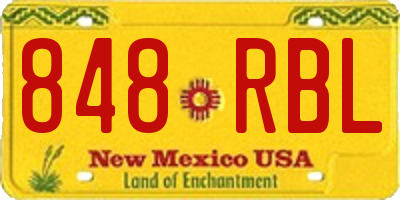 NM license plate 848RBL