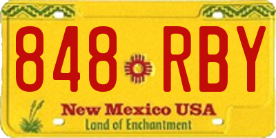 NM license plate 848RBY