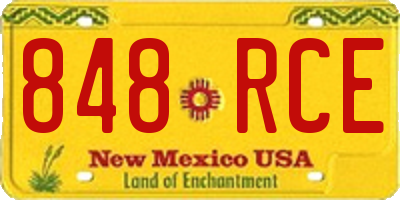 NM license plate 848RCE