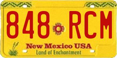 NM license plate 848RCM