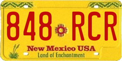 NM license plate 848RCR