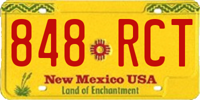 NM license plate 848RCT