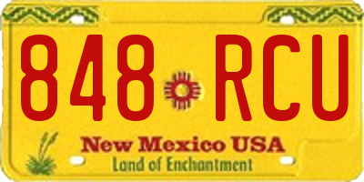 NM license plate 848RCU