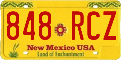 NM license plate 848RCZ