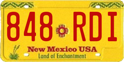 NM license plate 848RDI