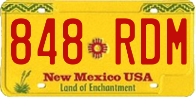 NM license plate 848RDM