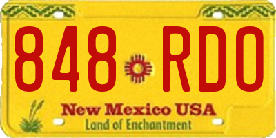 NM license plate 848RDO