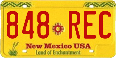 NM license plate 848REC