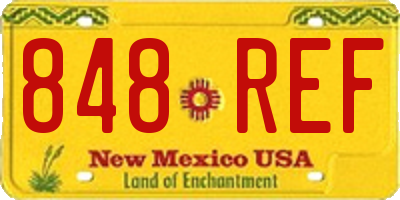 NM license plate 848REF