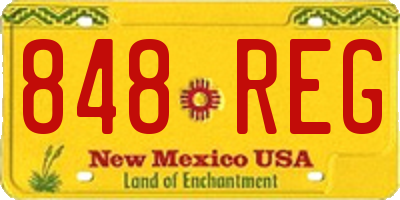 NM license plate 848REG