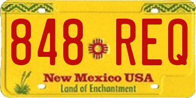 NM license plate 848REQ