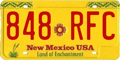 NM license plate 848RFC