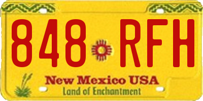 NM license plate 848RFH
