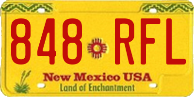 NM license plate 848RFL