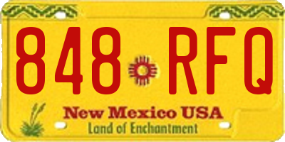 NM license plate 848RFQ