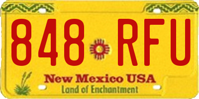 NM license plate 848RFU