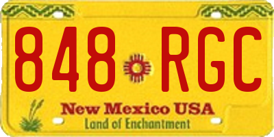 NM license plate 848RGC