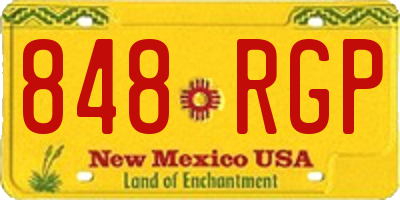 NM license plate 848RGP