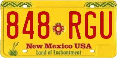 NM license plate 848RGU
