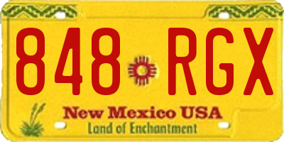 NM license plate 848RGX