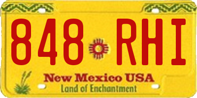 NM license plate 848RHI