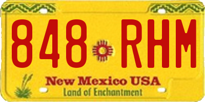 NM license plate 848RHM
