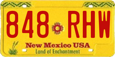 NM license plate 848RHW