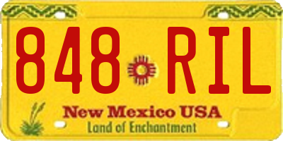 NM license plate 848RIL