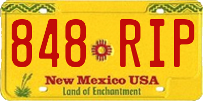 NM license plate 848RIP