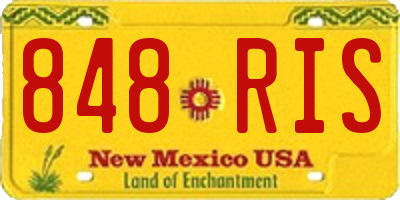 NM license plate 848RIS