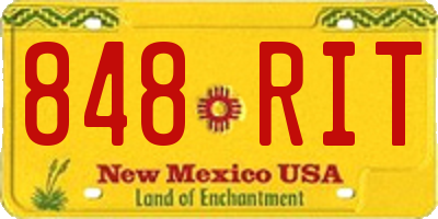 NM license plate 848RIT