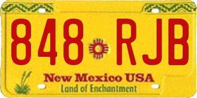 NM license plate 848RJB